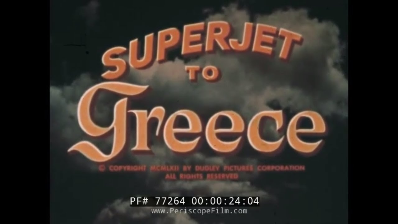 1960s TWA GREECE TRAVELOGUE  ATHENS BOEING 707 TRANS WORLD AIRLINES  77264 Xx