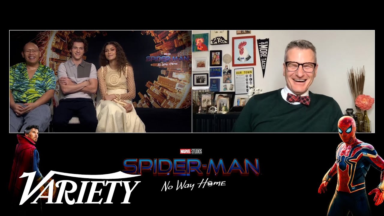Zendaya, Tom Holland, and Jacob Batalon Talk 'Spider-Man: No Way Home'