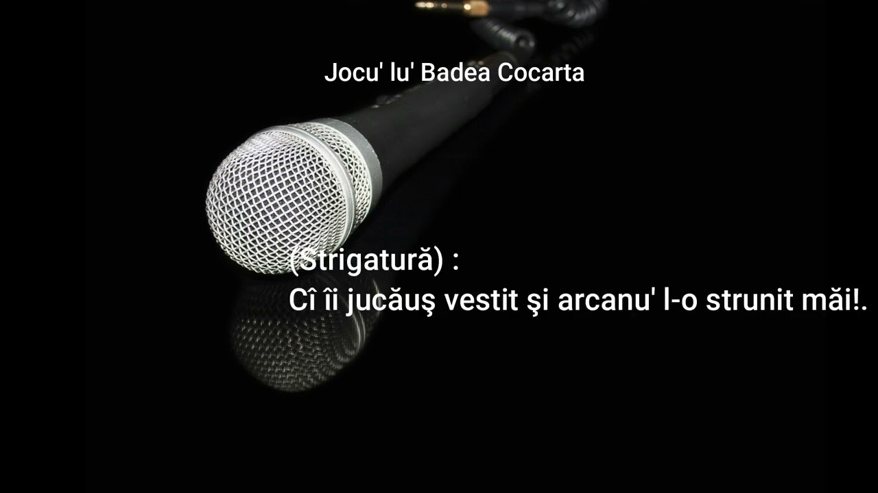Karaoke Negativ - Angelica Flutur - Jocu’ lu’ badea Cocarta (Romania)