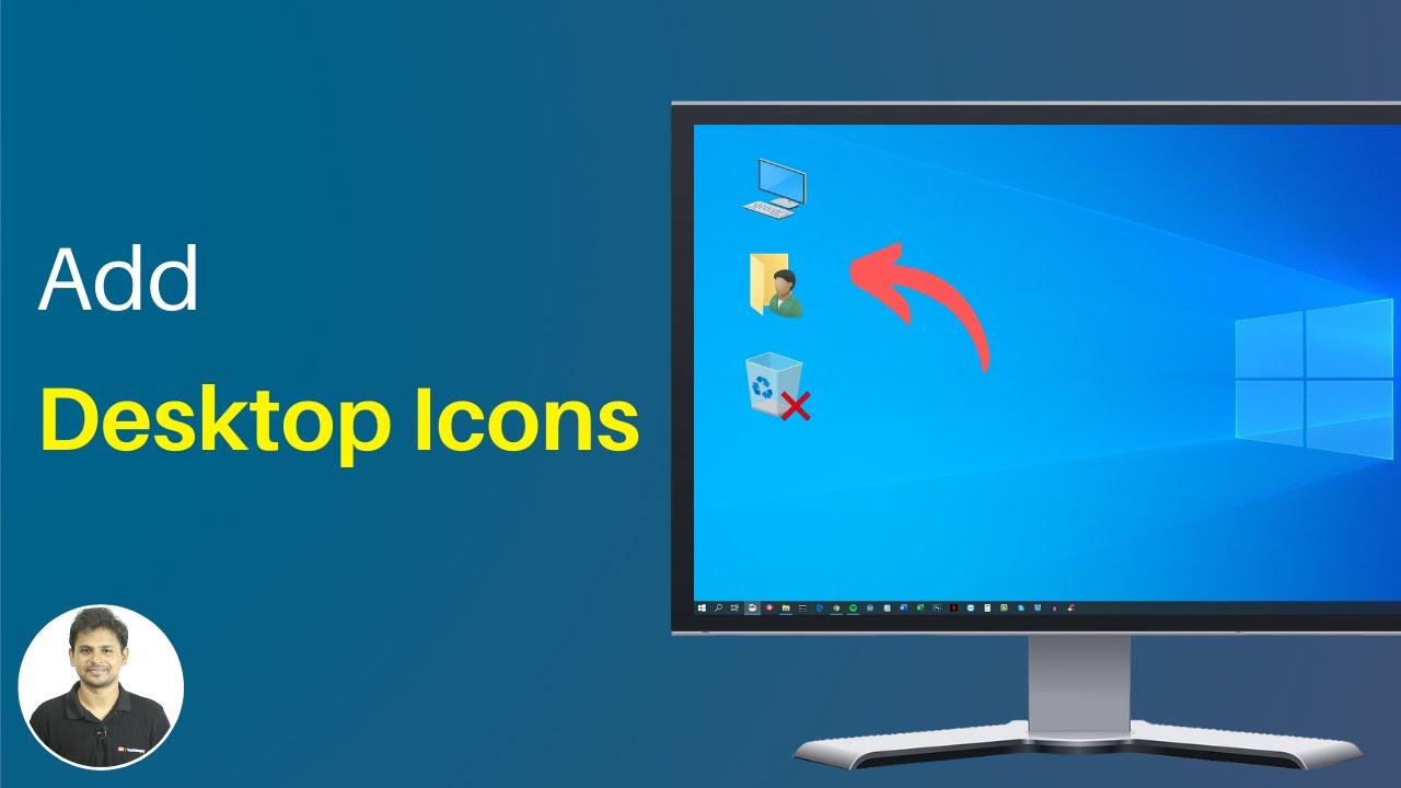 Как добавить значки на рабочий стол в Windows 10?