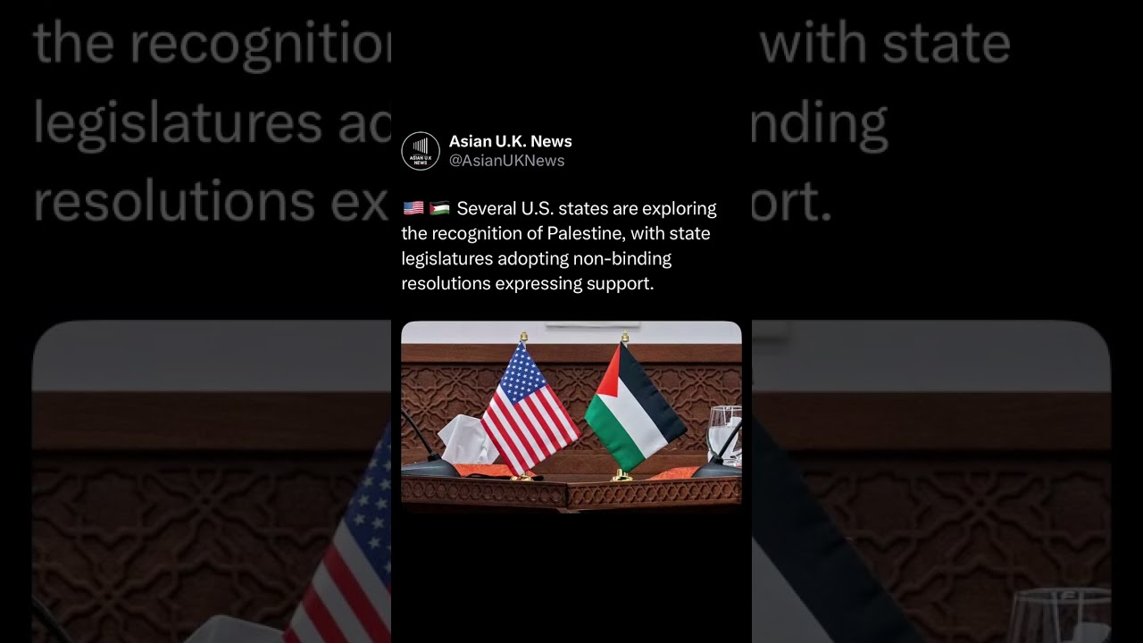 Some U.S. states are backing non-binding resolutions supporting Palestine.