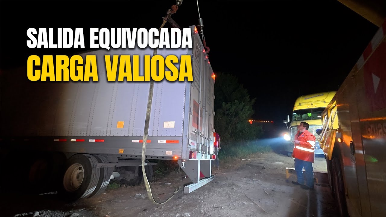 Así trabaja un rotador: levantamiento preciso de tráiler cargado