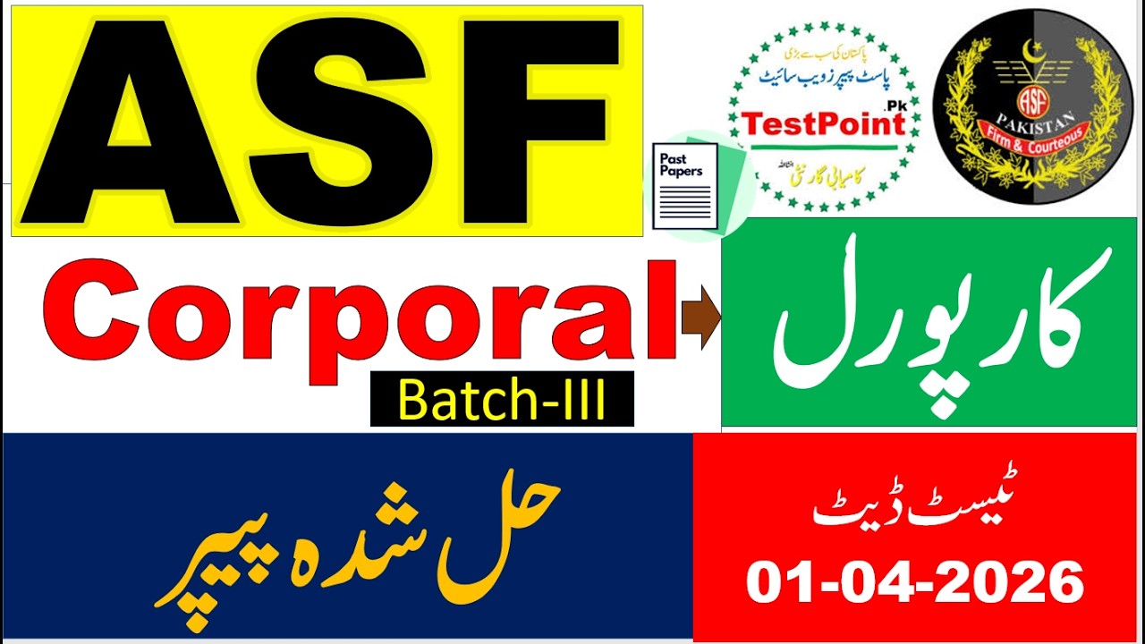 ASF Corporal Complete Solved Papers Held On 01-04-2026