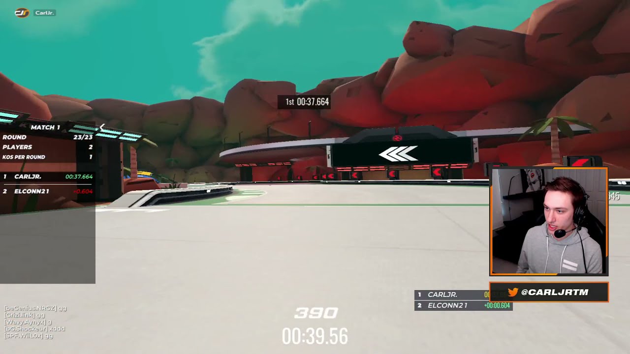 Carljr gives up his TRACKMANIA cup of the day win to the mapper honor