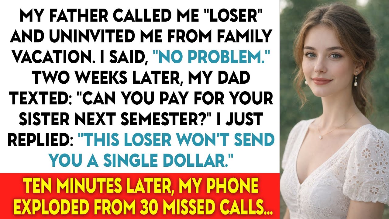 My Father Called Me “LOSER” And Uninvited Me From Family Vacation. I Said, “No Problem.” Two Weeks..