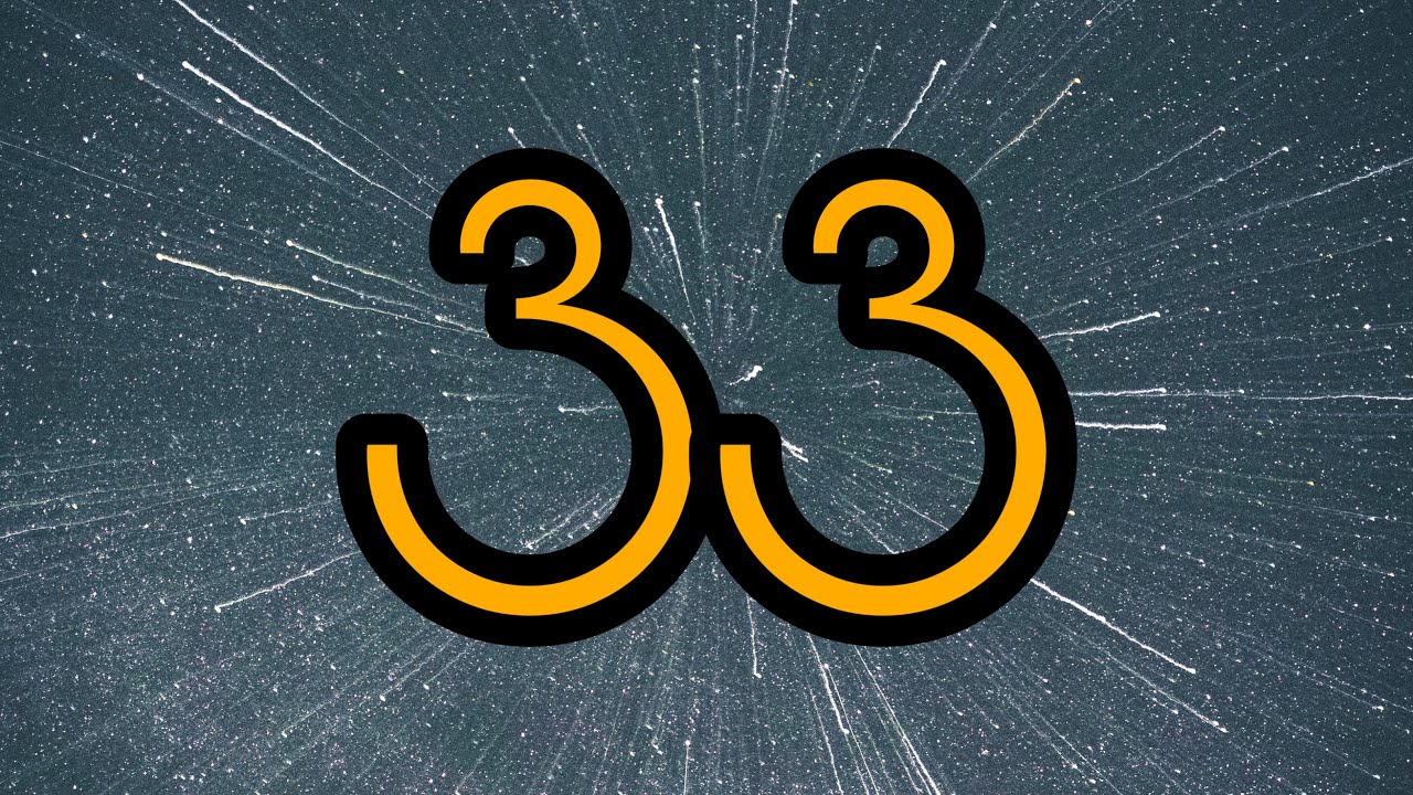 33 Second Timer ⏰ | Bright big yellow numbers and relaxing background music