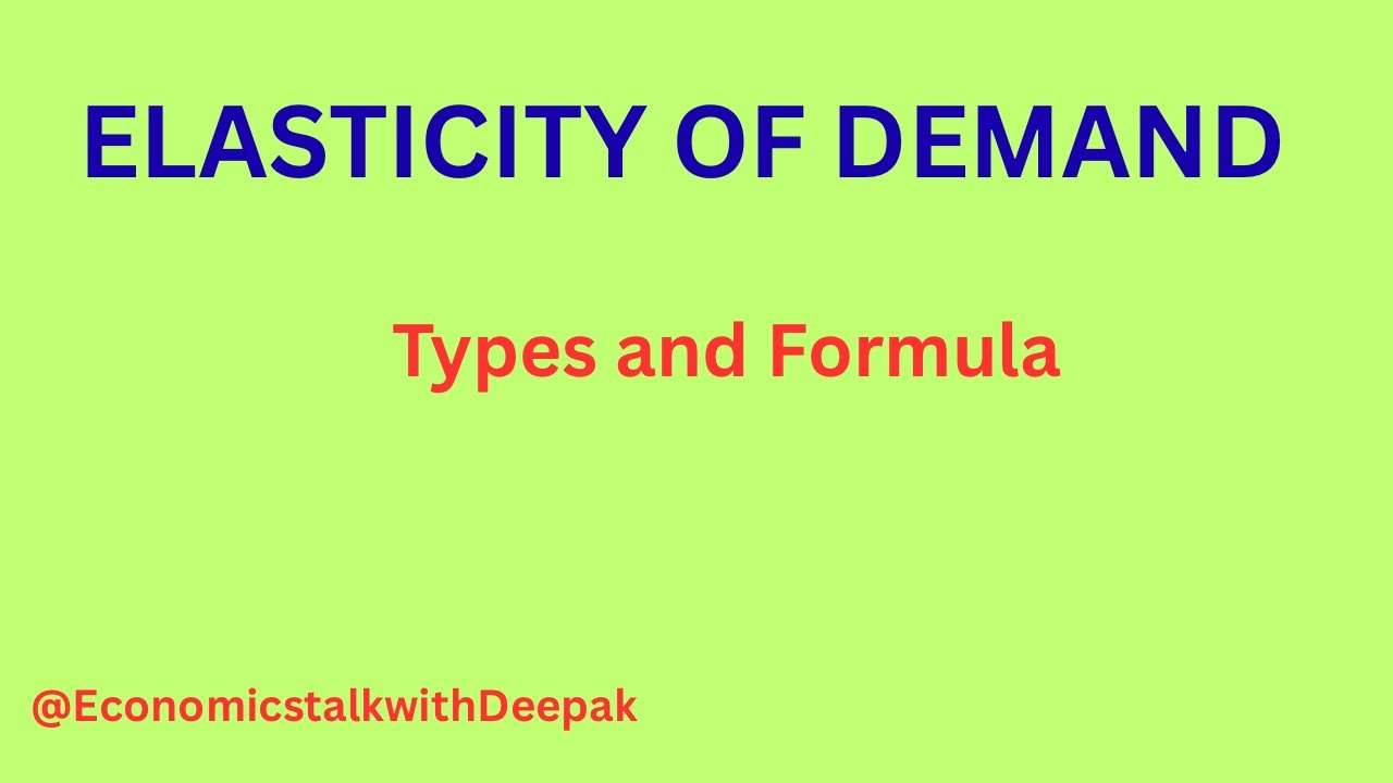 Elasticity of Demand Explained | Types, Degrees & Formula | Microeconomics (BA / BCom / Class 12)