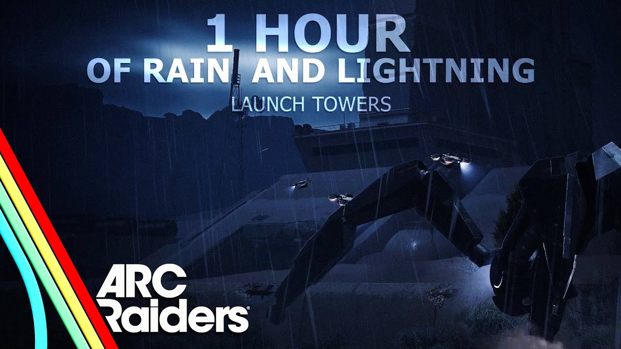 ARC Raiders Immersive Storm Ambience for Sleep | Night Storm at the Launch Towers