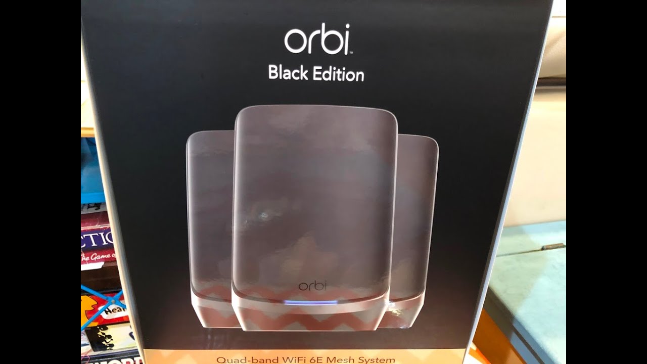 Маршрутизатор Orbi 960 серии Quad-Band 6E AXE11000 WiFi Mesh RBKE963B 10,8 Гбит/с с 4 сателлитами, черная версия