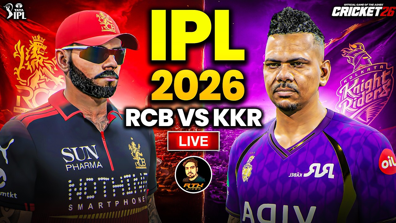 Ipl 2026 | RCB vs KKR Match Live🔥| Cricket 26 Live | RtxVivek