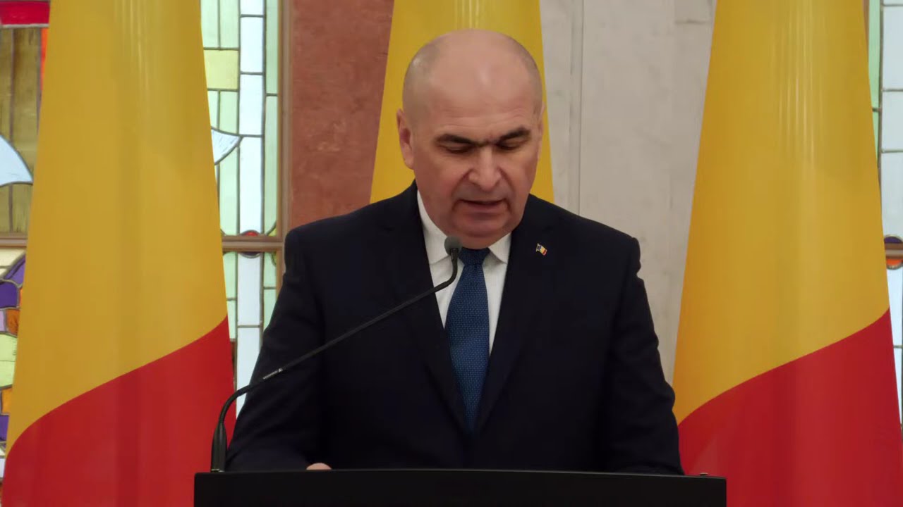Conferință susținută de Președinta Maia Sandu și Președintele interimar al României, Ilie Bolojan