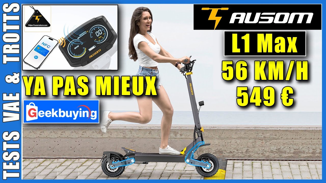 💙🤍 AUSOM L1 Max - La TROTTINETTE qui REND HEUREUX ! 🤍💙