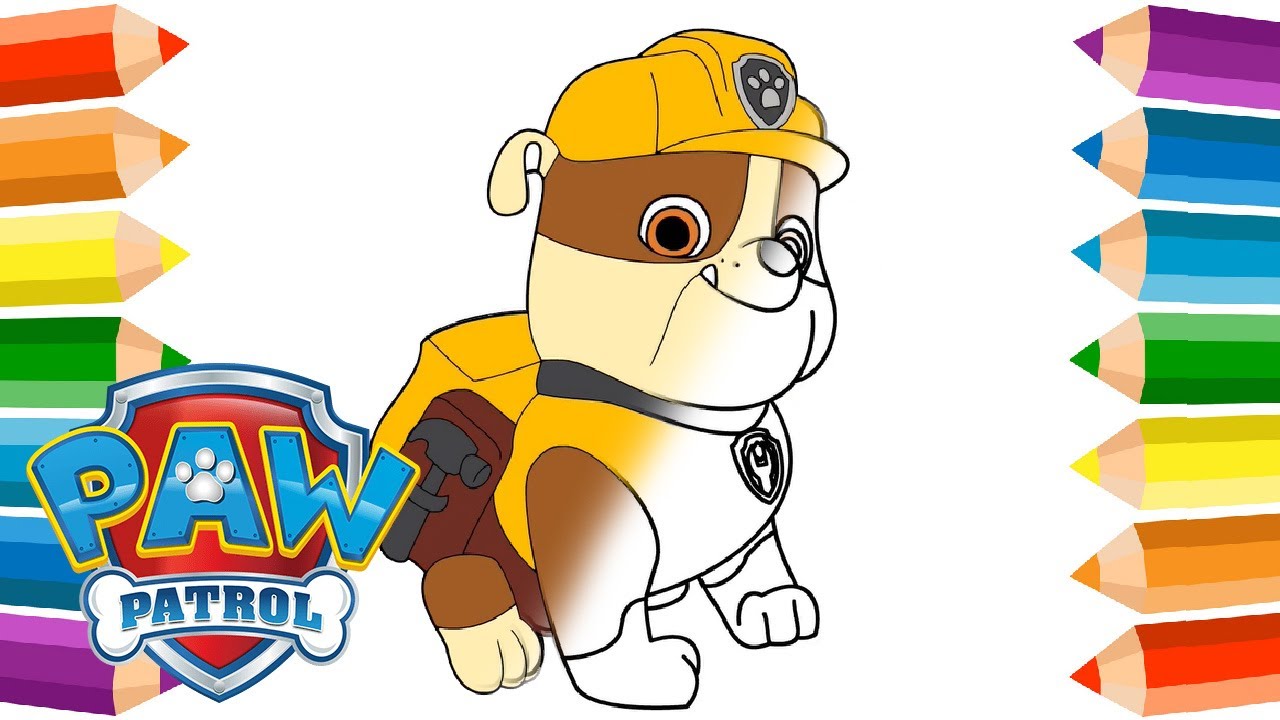 Dessin Pat Patrouille Ruben 🎨 Coloriage Pat Patrouille Chiot Paw Patrol Rubble Chien 🔥 Dessin Facile