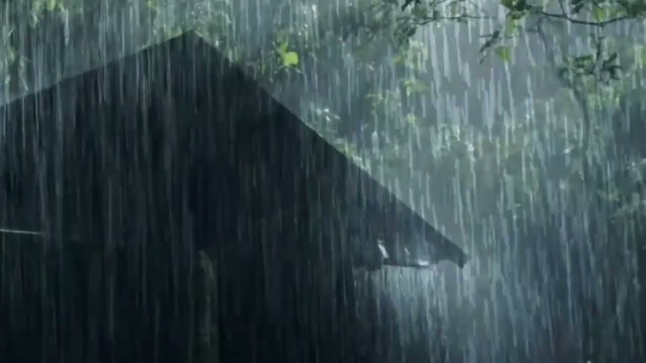 🌧️ Lluvia Fuerte en el Techo con Truenos 🌩️ | 6 horas Dormir Profundamente, Insomnio y Relajación
