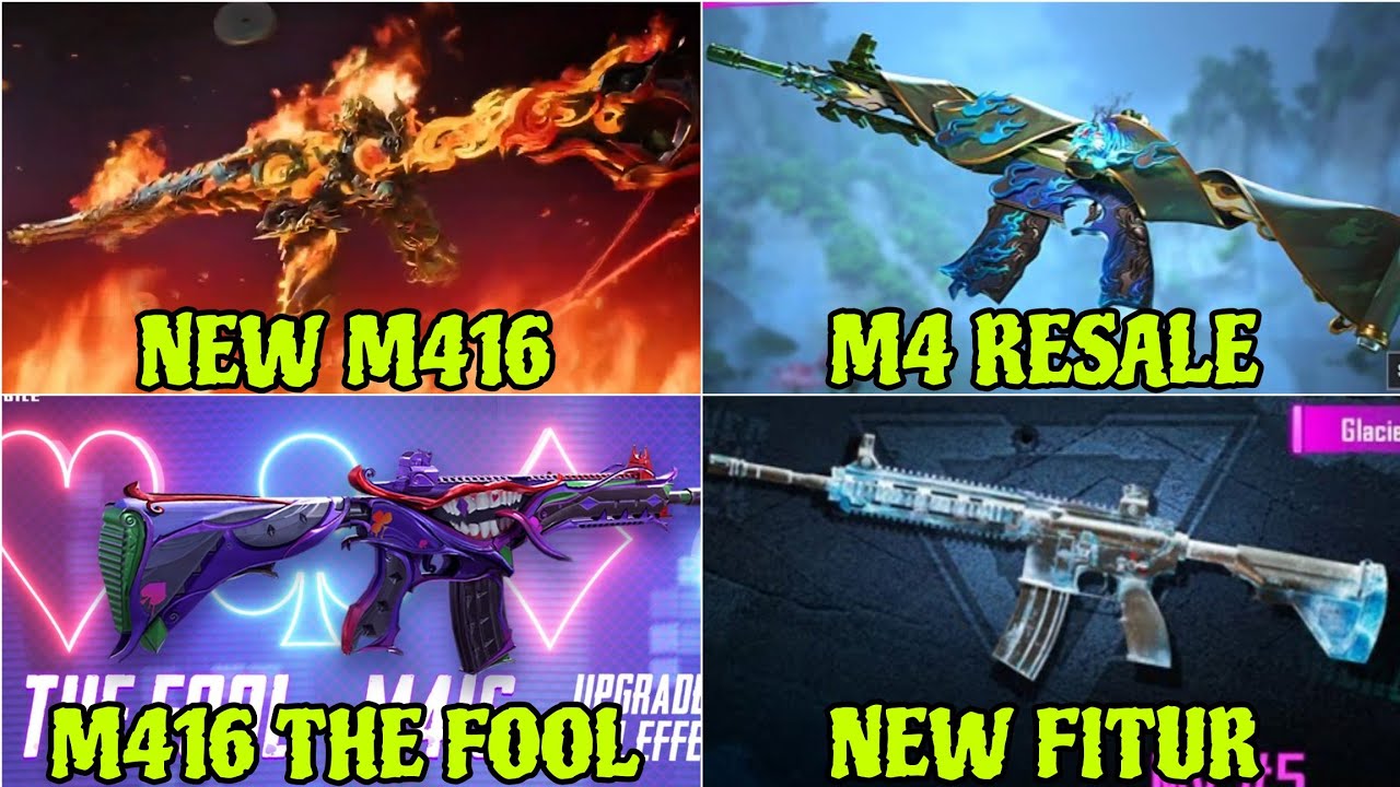 3 SKIN M416 BAKAL RILIS DI PATCH 4.2⁉️🤔 M4 API | M4 TIGER & M4 THE FOOL‼️🫣 FITUR BARU M4 GLACIER⁉️🤔