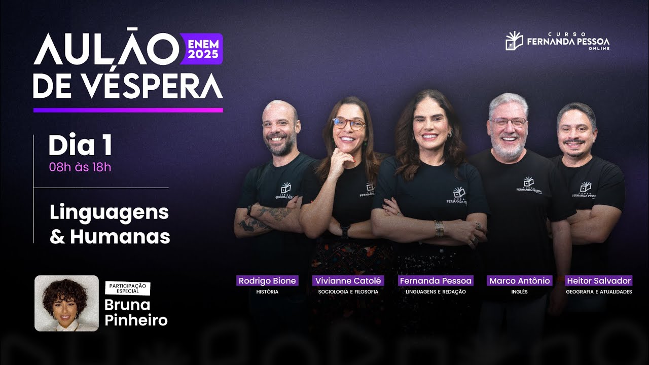 Aulão de Véspera - 1º dia | Linguagens e Humanas | ENEM 2025 no CFPOnline