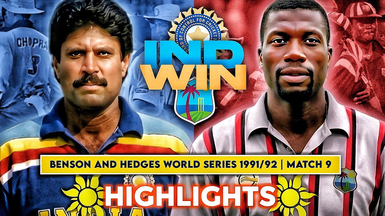 Benson and Hedges World Series 1991/92 | Match 9 | India Vs West Indies |