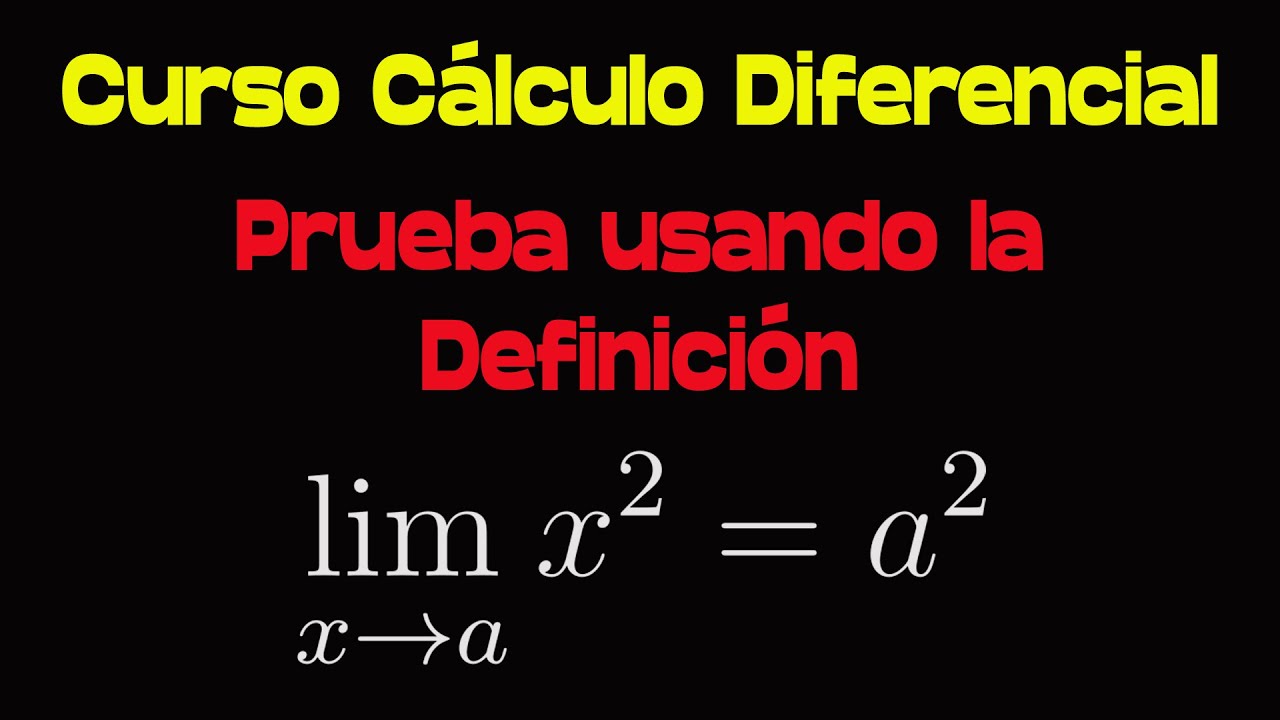 Probar que lim x→a x^2 = a^2 mediante la Definición Epsilon-Delta | Curso de Cálculo Diferencial