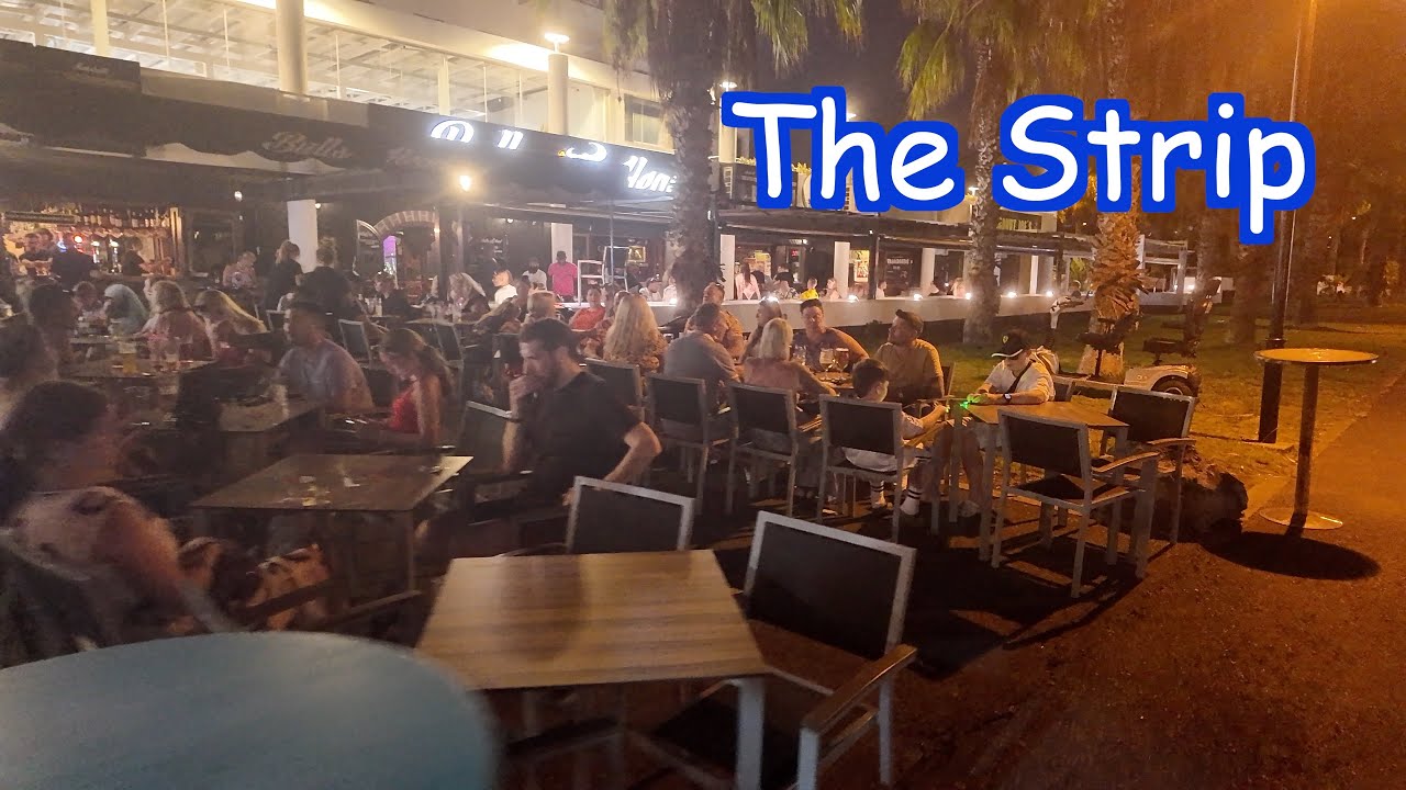Tenerife - Busy Evening Along The Parque La Paz Strip Which Is Your Favourite Bar Around Here?..