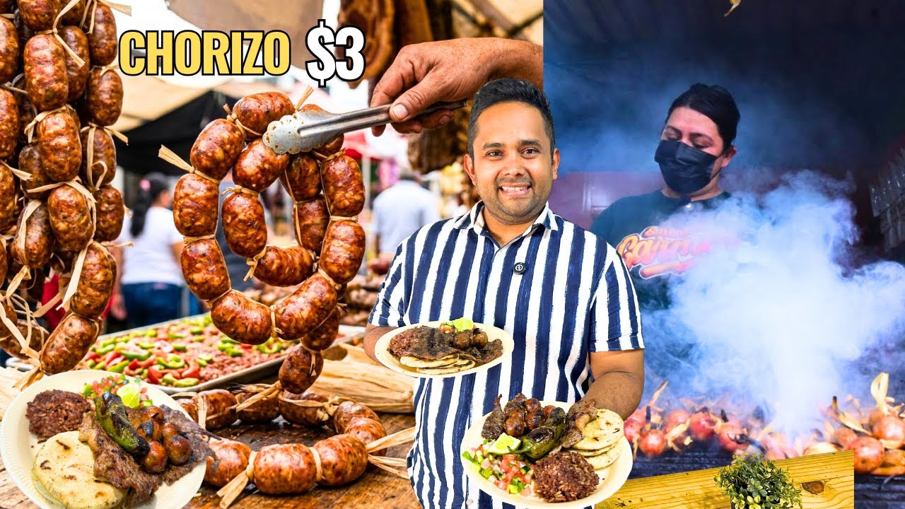 DELICIOSOS CHORIZO COJUTEPECANO, almuerzo barato de El Salvador CHORIZO DE TUSA $3