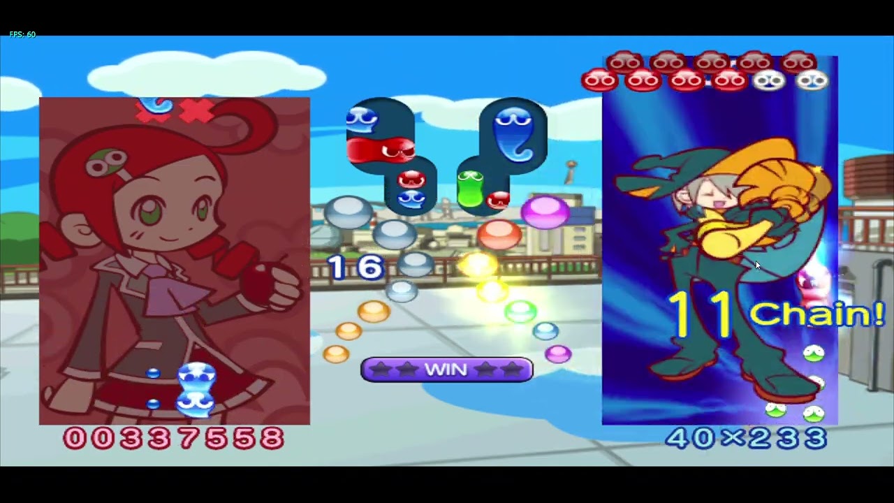 Puyo Puyo 7 English Wii Ringo VS Lemres Fever Mode Ringo's Birthday Special