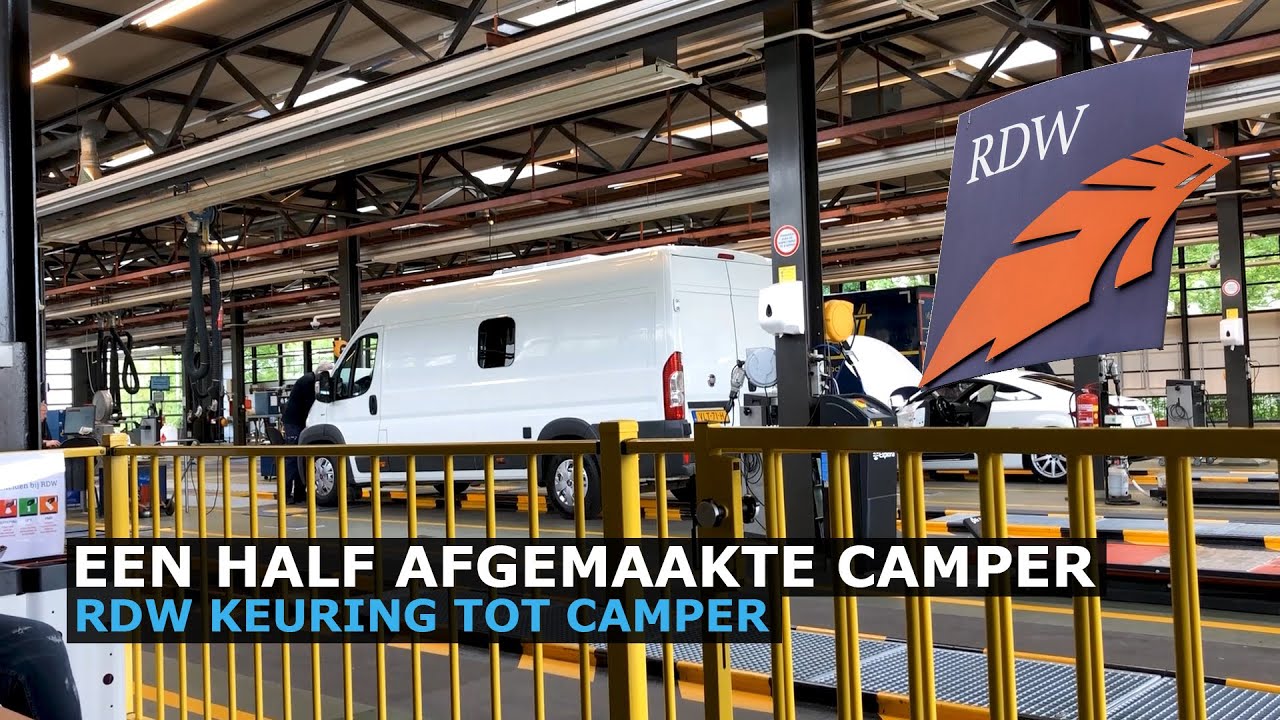 Onze half afgemaakte camper keuren bij de RDW - Van bestelwagen naar camper