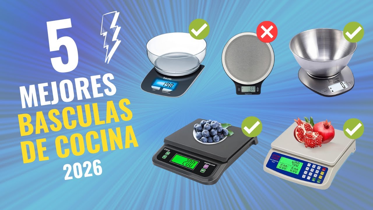 😱 Las 5 Mejores Básculas de Cocina de 2026 Calidad-Precio en Amazon ✅ NO COMPRES UNA SIN VER ESTO 🔥