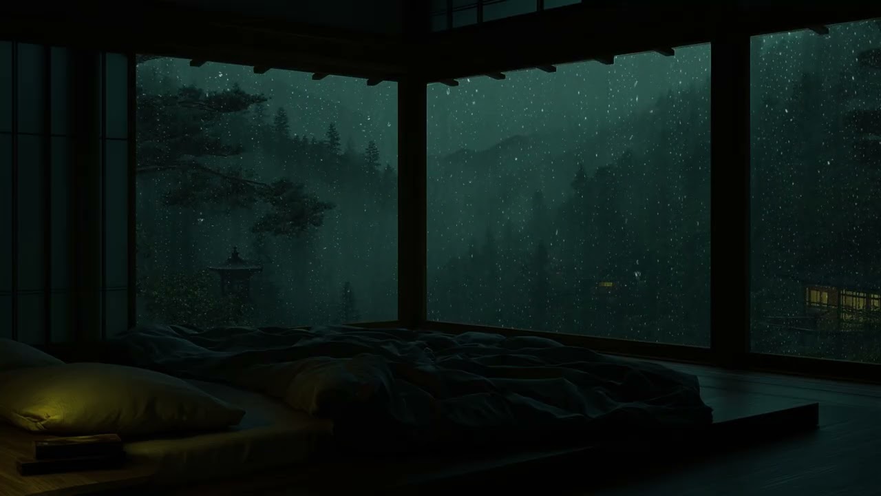 8 Hours Steady Night Rain 🌧 Relaxing Rain Noise for Deep Sleep & Focus (No Ads)