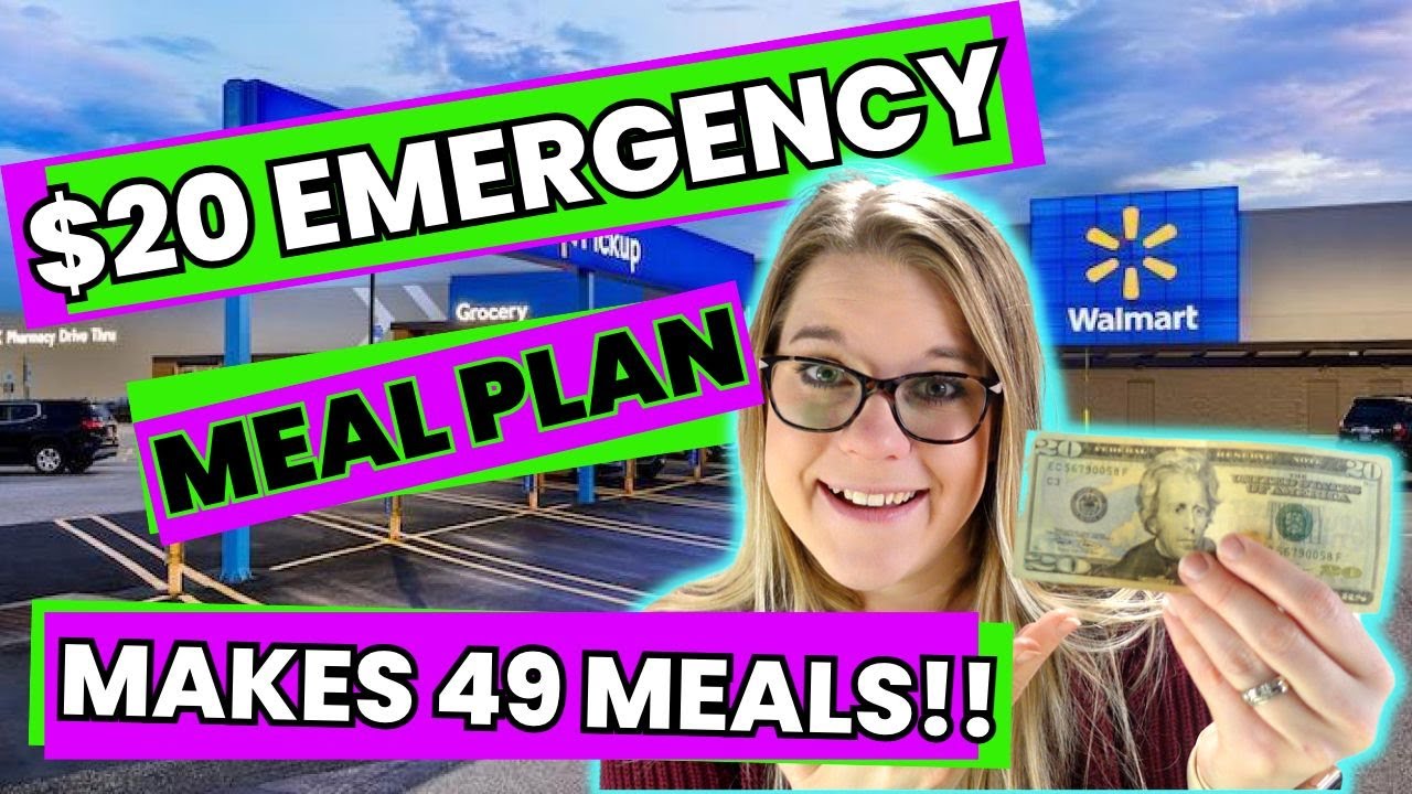 $20 EMERGENCY GROCERY BUDGET CHALLENGE | 49 MEALS FOR $20 | CHEAP & FRUGAL MEALS