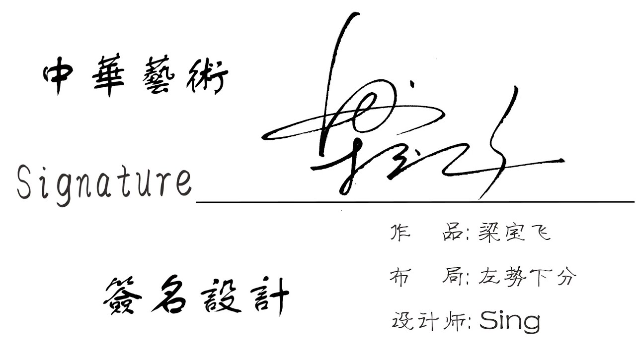 簽名作品講解：從筆畫數、結構特征和寓意三方面分析，以簡單、友好、易上手為原則。22筆簽名只用3筆，提高書寫效率