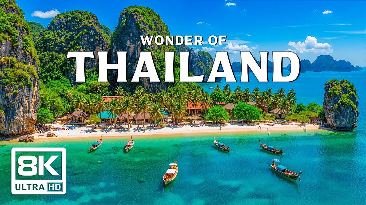 Wonders of Thailand –Discover Golden Temples, Tropical Islands, and Vibrant Culture |Travel Video 8K