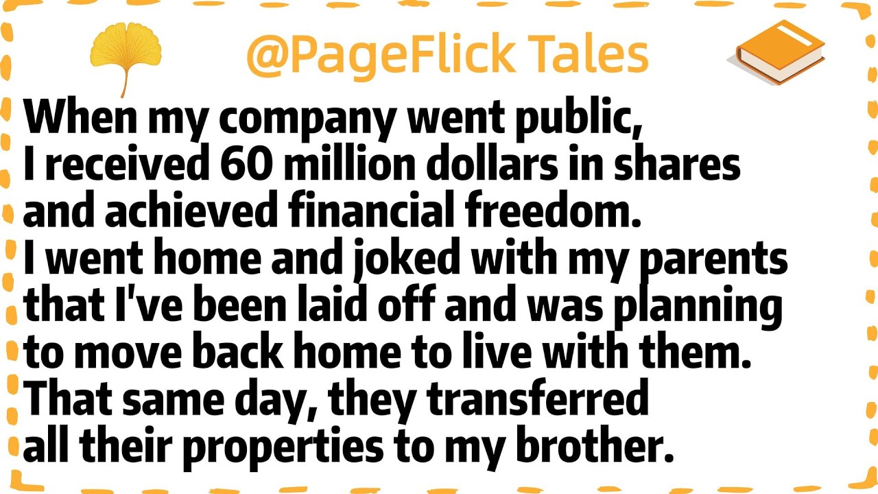 When my company went public,I received 60 million dollars in shares and achieved financial freedom.