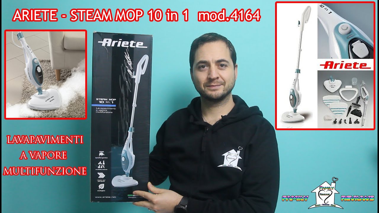 Ariete Steam Mop 10 in 1 mod. 4164 - Scopa a Vapore Multifunzione (sub Ita - Eng)