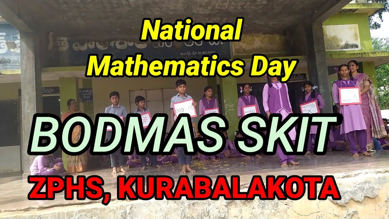 BODMAS Rule Skit, National Mathematics Day, ZPHS, KURABALAKOTA.22-12-2023