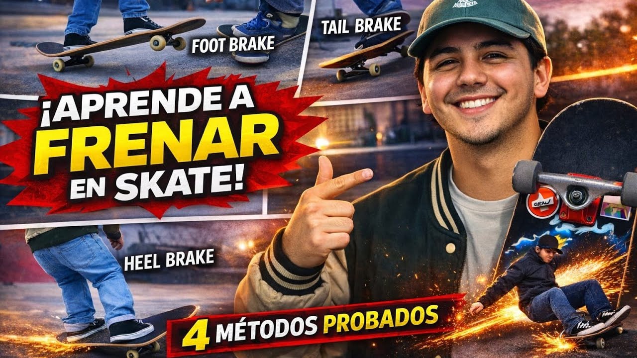 Cómo FRENAR en SKATE 🛹 | 4 formas REALES que TODO skater debe saber