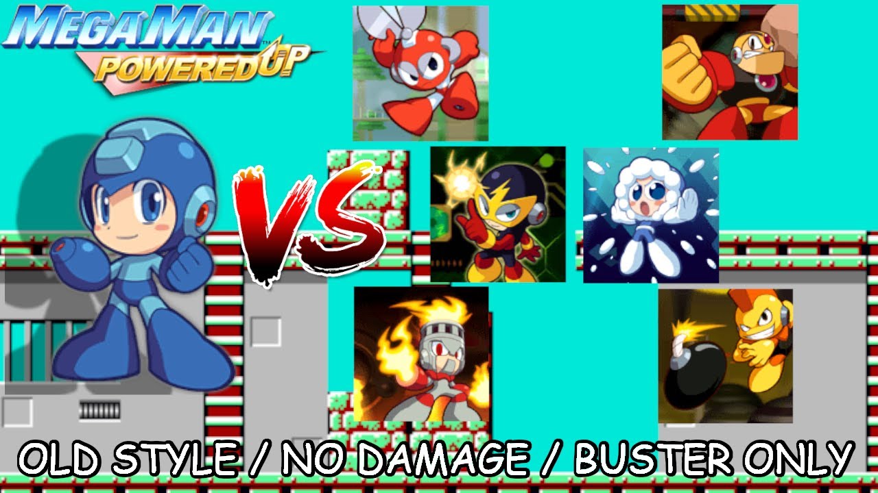 Mega Man Powered Up: All Bosses (Old Style/No Damage/Mega Buster Only)
