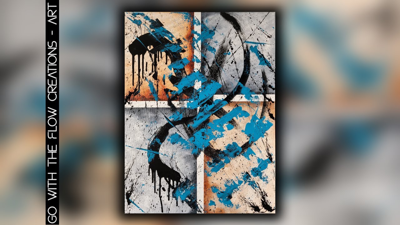 Abstract Painting using a Sponge / Easy for Beginners / Painting Ideas / Acrylic Paints