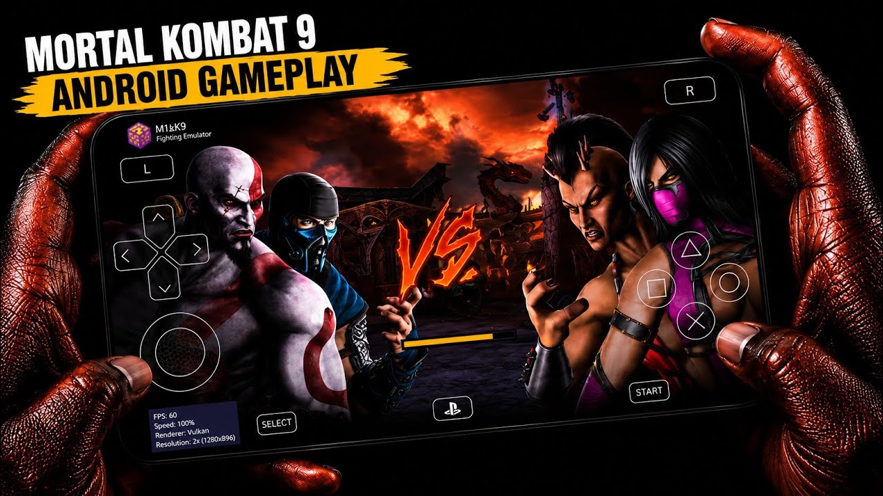 MORTAL KOMBAT 9 Android Gameplay on VITA 3K EMULATOR 