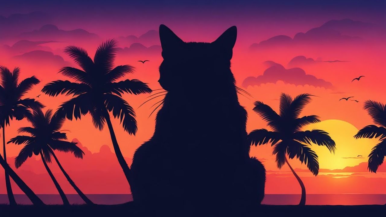 Cat at Sunset
