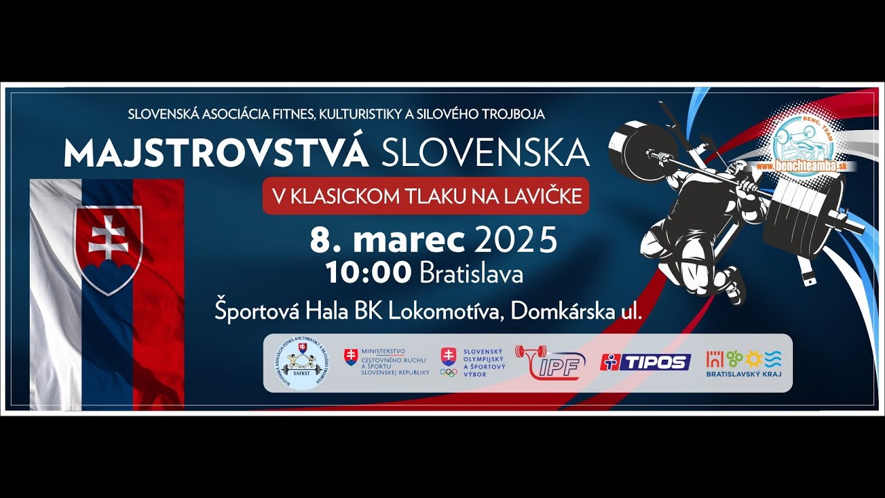 Majstrovstvá Slovenska v klasickom tlaku na lavičke Bratislava 08.03.2025