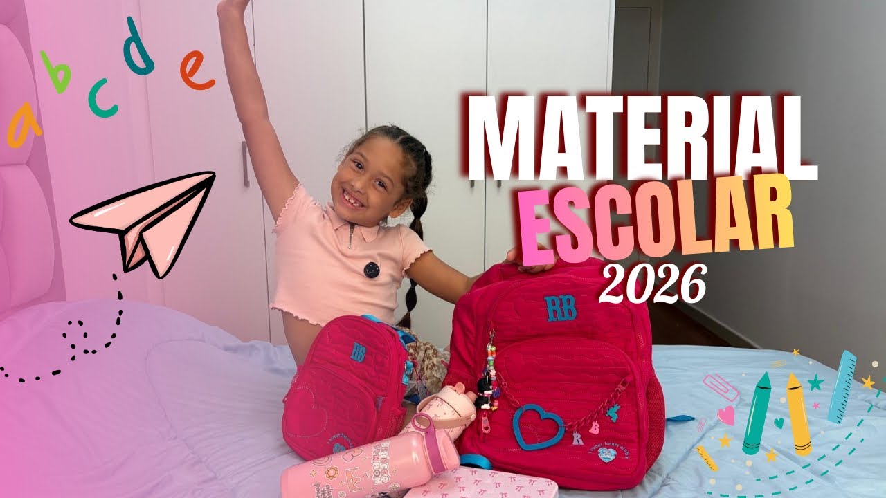 Mostrando Meu Material Escolar 2026! Mochila Rebecca Bonbon📚✨