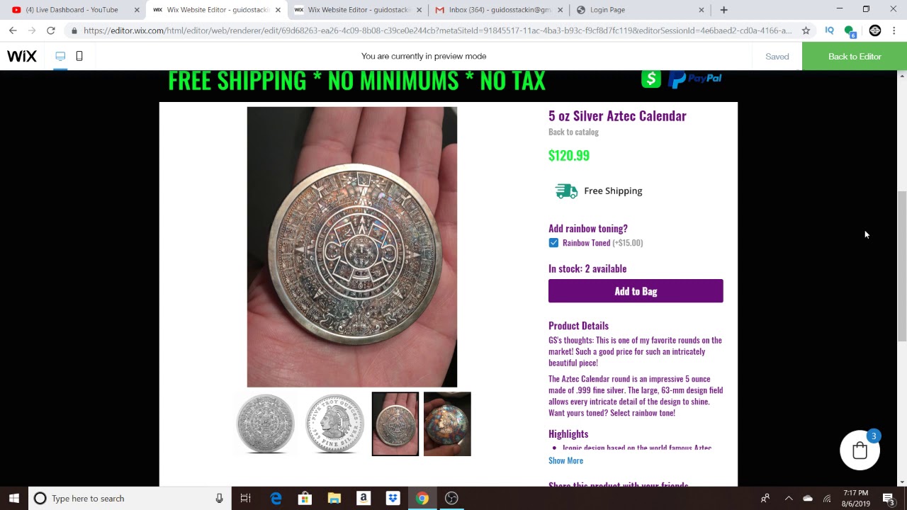 GUIDO STACKIN ONLINE BULLION STORE???