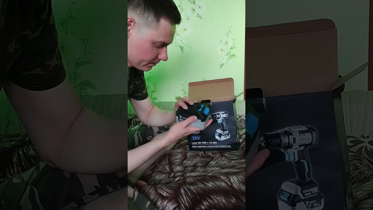 Шуруповерт DEKO Loner 20V ONE + 1x4.0 Ач (распаковка)