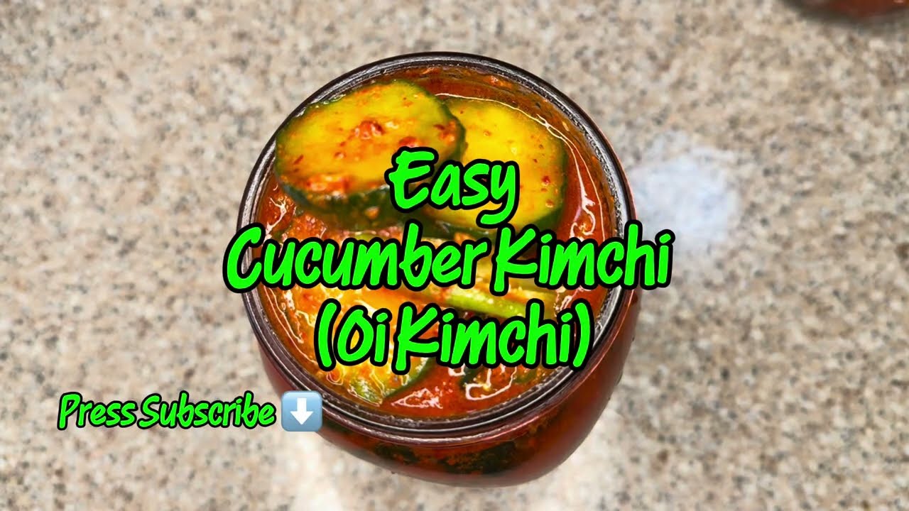 Easy Cucumber Kimchi (Oi Kimchi) #kimchi #cucumberkimchi #bonchan  #cucumbercarving #koreanfood
