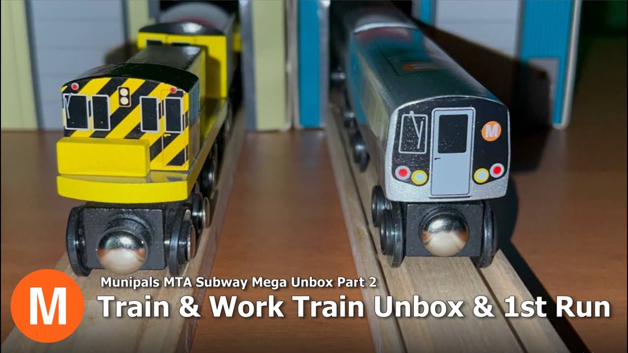 Munipals MTA R160 M Train & Work Train Mega Unbox and 1st Run (Part 2) + Scared Q Train Trailer!