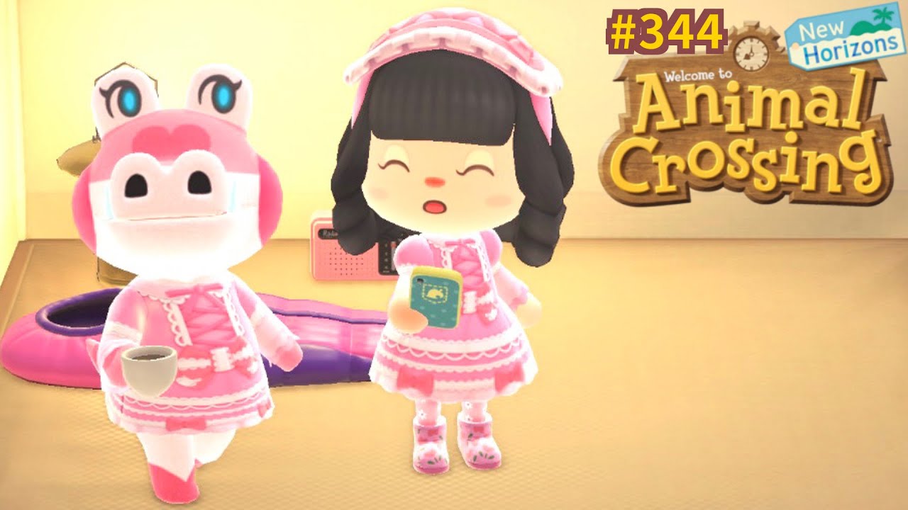 J'invite une nouvelle habitante pleine de coeurs roses : Odile ! 🌴 Animal Crossing New Horizons 344