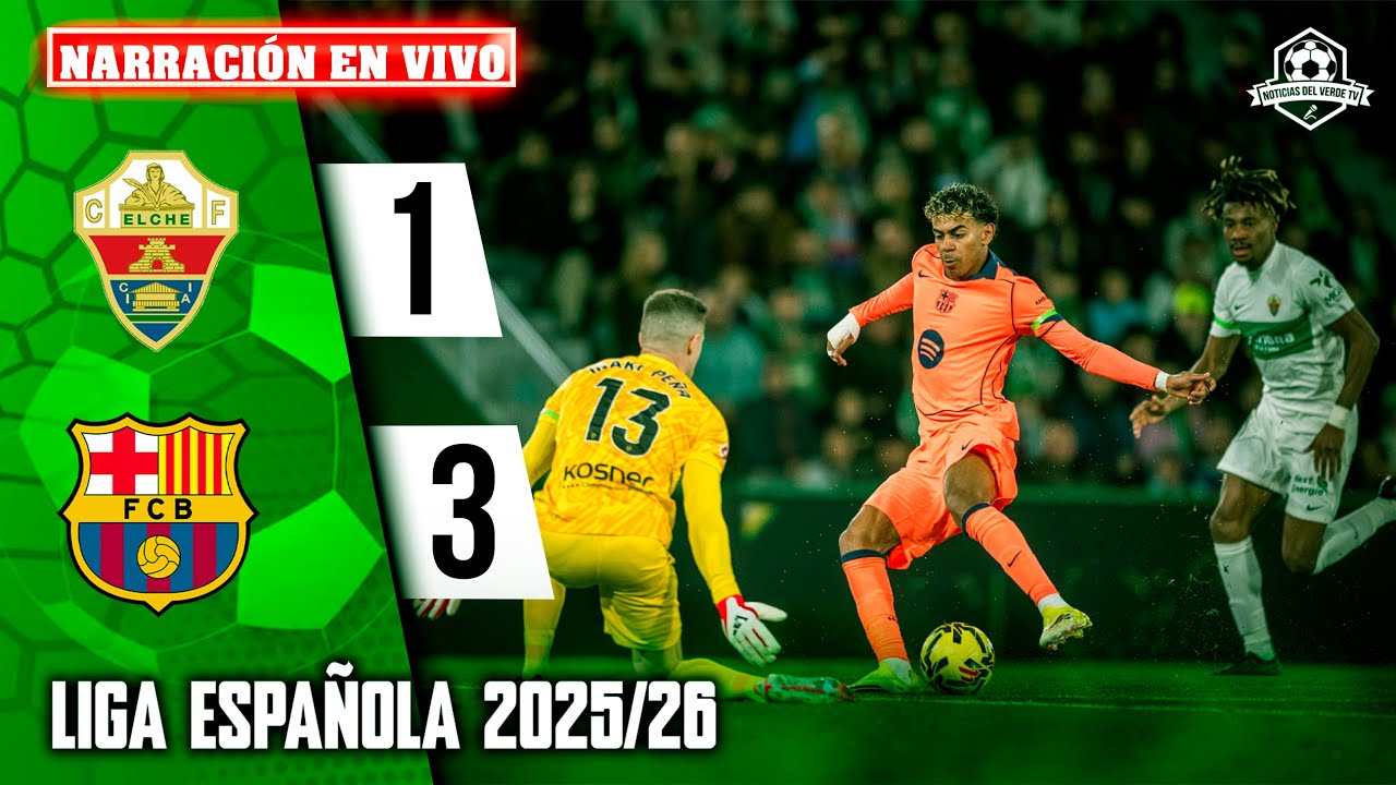 🔴 Barcelona vs Elche EN VIVO – Liga Española | Juega Lamine Yamal