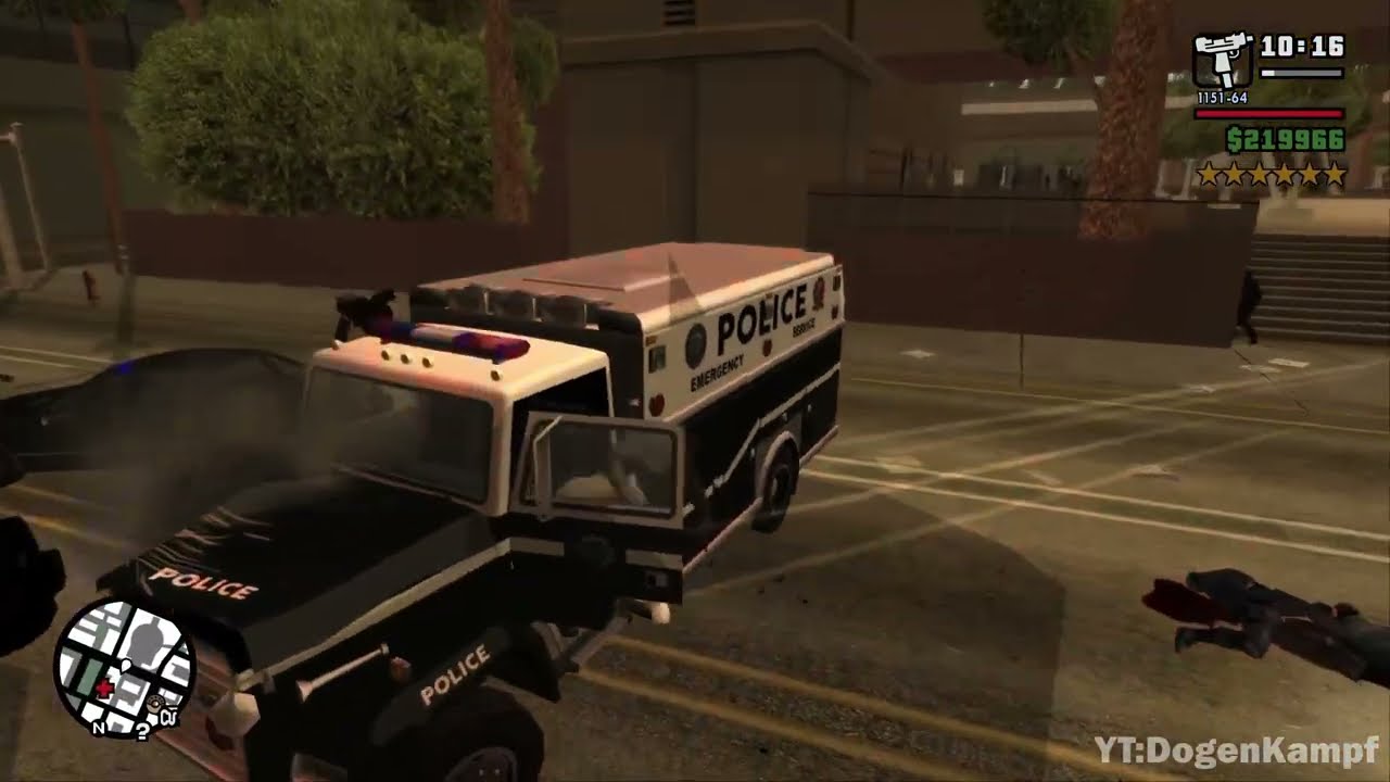 GTA San Andreas - Rampage at Market + Six Star Escape