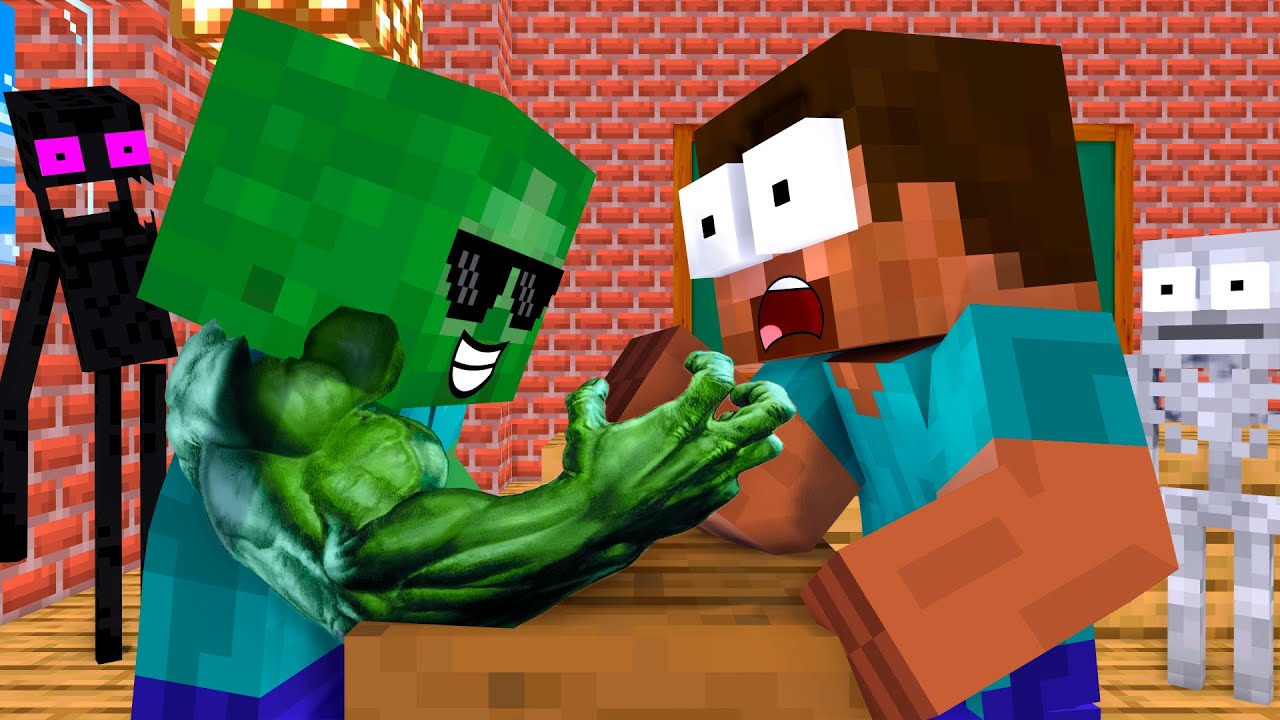 STRONG MONSTERS FAMILY VS FAMILY CHALLENGE - Minecraft Animation