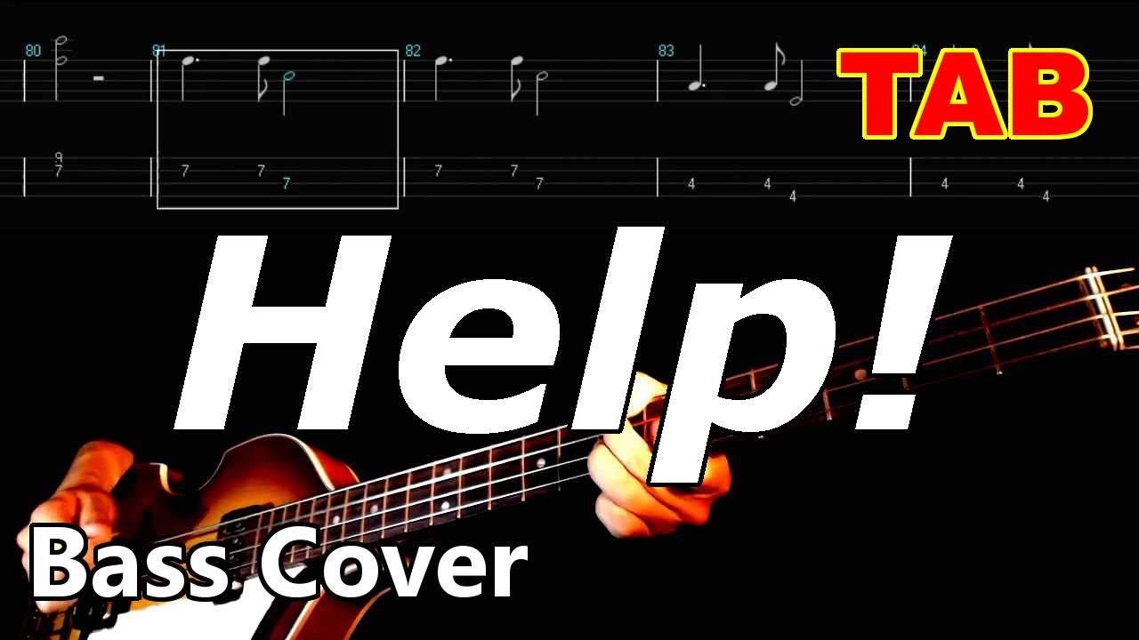 The Beatles bass TAB - Help! (Bass only cover)